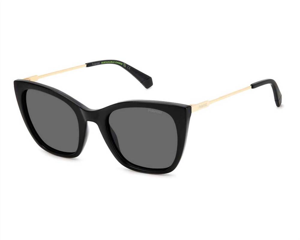 NEW POLAROID women's pld 4144/s/x sunglasses in black/grey